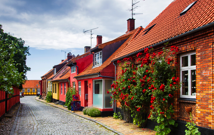 Altstadt von Rønne auf Bornholm, Dänemark