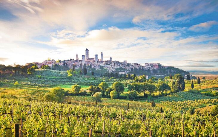 Blick auf San Gimignano