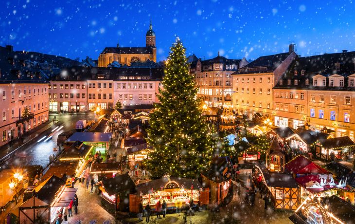 Weihnachtsmarkt in Annaberg-Buchholz im Erzgebirge,Sachsen,Deutschland