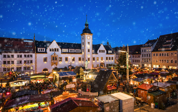 Freiberger Christmarkt im Erzgebirge in Sachsen, Deutschland