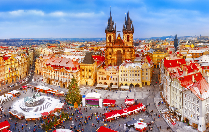 Weihnachtsmarkt auf dem Altstädter Ring in Prag