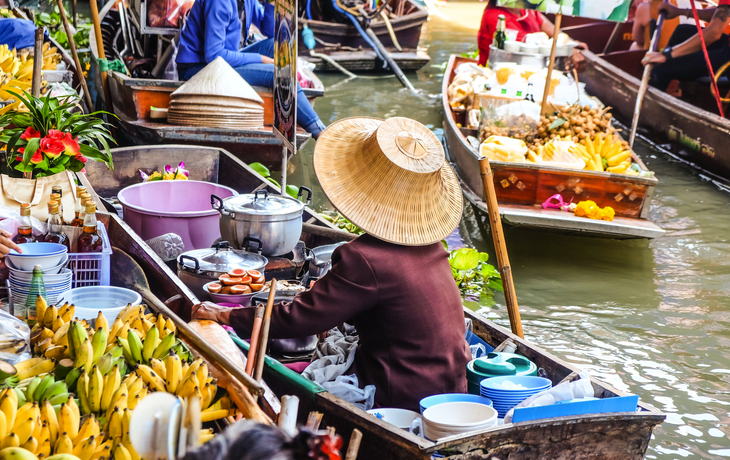 Wassermarkt in Bangkok