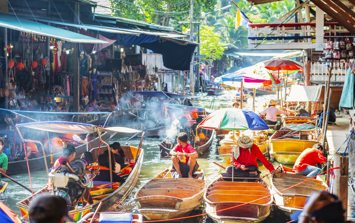 Wassermarkt in Bangkok