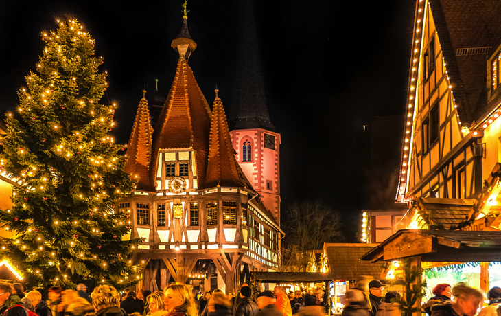 Weihnachtsmarkt in Michelstadt im Odenwald, Deutschland